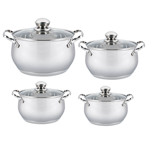 8 Pcs Set Classic Design Stainless Steel Kitchen Cookware Sets <strong>Ollas</strong> Soup Pot Casserole Metal Cooking <strong>Kitchenware</strong> - Product Image 2