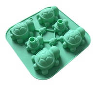 Moule à poupée en plâtre de silicone réutilisable 8 trous, grande et petite tortue, fait à la main, savon tortue en silicone, moules de décoration de gâteau au pouding