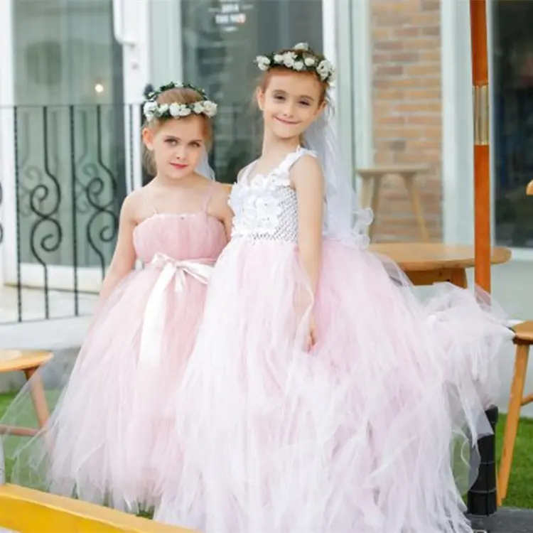 Gaun Prom Gaun Bunga Anggun Desain Peri Bayi Vestidos De Novia Pakaian Anak Perempuan