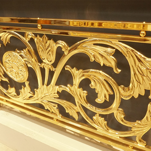Maniero personalizzato Hotel Villa nuovo Design rame metallo balaustre corrimano migliore <span class=keywords><strong>ringhiera</strong></span> delle scale - Product Image 1