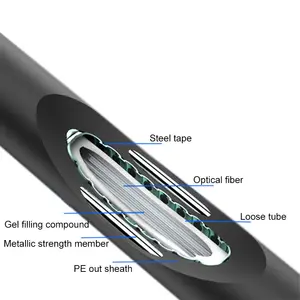 Cable de fibra óptica de 6, 8, 12, 24 núcleos, GYXTW53, GYXTW, Cable de fibra óptica de modo único, precio de fabricación de fábrica