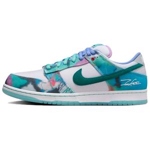 For SB Dunk Low Lace-Up Round Toe <b>Tie</b> <b>Dye</b> Skateboarding Shoes Breathable Canvas Upper Rubber Outsole All Seasons - Product Image 1