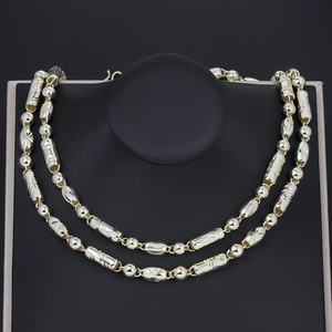 Bijoux JXX pour femmes, chaîne plaquée or, collier en or 14 carats pour hommes, chaîne Belcher - Product Image 1