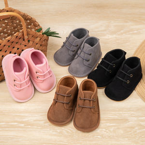 Chaussures pour tout-petits garçons à semelle souple en caoutchouc, <span class=keywords><strong>bottes</strong></span> en faux daim pour bébés filles et garçons, <span class=keywords><strong>bottes</strong></span> d'hiver pour bébés, chaussures d'hiver pour bébés - Product Image 2