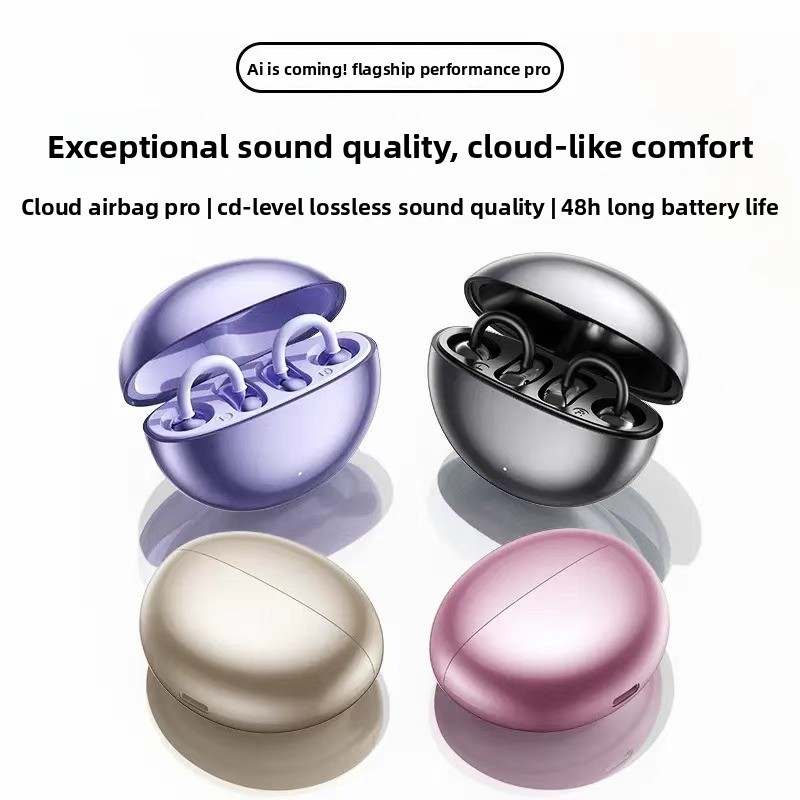 OEM Wholesale <strong>Butterfly</strong> Ear Clip <strong>Earbuds</strong> BT V6.0 In-ear ENC Low Latency LED HiFi Stereo 10H Battery IPX7 Waterproof Bulk Order