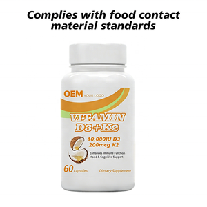 Soluciones de Empaque Personalizadas para Suplementos de Vitamina D3 y K2, Fábrica con MOQ Flexible, Tamaños de Botellas y Cajas para Marcas con Enfoque Visual - Product Image 3