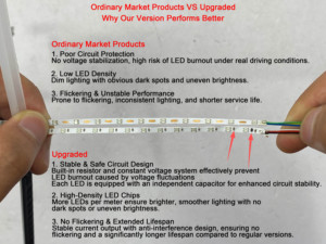 Lumière ambiante RGB pour voiture OEM ODM avec résistance intégrée, fil résistant au feu, matériau ignifuge, éclairage intérieur de voiture - Product Image 2