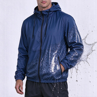 Veste coupe-vent légère à imprimé léopard et guépard personnalisé, réactive à l'eau, imperméable, changeant de couleur, pour homme, style streetwear outdoor