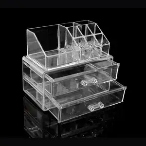original manufacturer hot selling acrylic makeup cosmetic organizer with 2 drawers