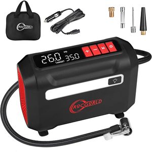 Rocgorld R8 Tire Inflator Portable Air Compressor DC 12V Dual Digital Screen Single Cylinder Tire <b>Inflation</b> - Product Image 1