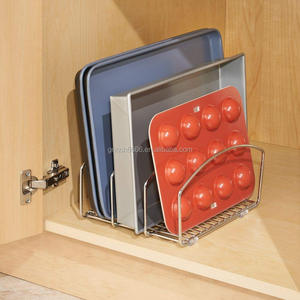 Organizzatore per Utensili da Forno Cromato 2026, <span class=keywords><strong>Porta</strong></span> <span class=keywords><strong>Teglie</strong></span> in Acciaio e Supporto per Taglieri - Product Image 2