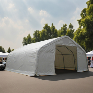 Abri d'auto <span class=keywords><strong>en</strong></span> PVC et métal Bâtiment de garage extérieur portable avec auvents <span class=keywords><strong>en</strong></span> acier PE galvanisé Abri d'auto avec traitement du <span class=keywords><strong>bois</strong></span> naturel - Product Image 3