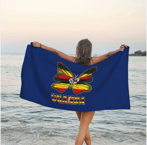Toalla de Playa de Secado Rápido y Duradera con Logotipo Personalizado de la Bandera de Gabón, Venta Caliente 2025, para Deportes, Gimnasio y Piscina - Product Image 3