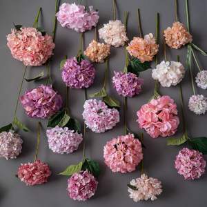 Hydrangeas artificiels en soie romantiques, faits à la main, longue durée, toucher naturel, 3-5 ans, Noël, fête des mères, Saint-Valentin - Product Image 1