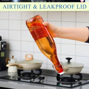 Botellas de Agua de Vidrio con Tapa Abatible de 550/1000 ml, Colores Surtidos, Botellas de <span class=keywords><strong>Vino</strong></span> Selladas, Botellas Decorativas para <span class=keywords><strong>Vino</strong></span> de Frutas y Bebidas, Botellas Vacías - Product Image 3
