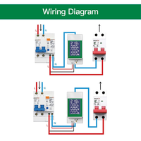 MT-008 Tungau AC 50-300V 100A Pengukur Kwh Meter Listrik Multi Digital Ammeter AC Din Rail Power Energy Meter