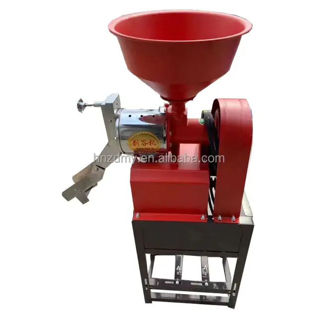 Zhengda mesin penggilingan beras panas Harga multi-fungsi rumah tangga sabuk jagung kecil mesin penggilingan nasi layar bergetar