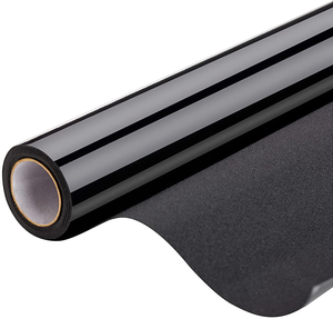 <span class=keywords><strong>Solax</strong></span> marque 1.52*30m 0% VLT PET fenêtre verre Film teinté résistant à la chaleur uv rejet pare-soleil film rouleau black out film - Product Image 1