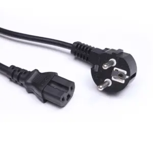 1.8m Schuko Power Cable Europe CEE7/7 Power Cord EU Lock Plug C15 Power Lead for House Electrical Appliances