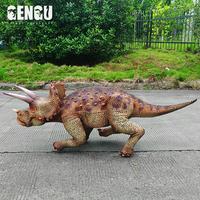 Gengu Dinozor Yüksek Simülasyonlu Animatronik Triceratops El Yapımı Dino Robot Köpek Dinozor Animatronik Dinozor Modeli
