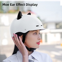 Casques de moto avec éclairage LED Bluetooth pour la sécurité nocturne, les trajets quotidiens, les livreurs, les hommes et les femmes