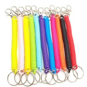 Porte-clés anti-perte en spirale avec cordon extensible et mousqueton pour poignet – Vente en gros - Product Image 3