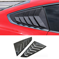 Compatible avec Ford Mustang 2015-2023, cache de fenêtre latérale noir, garniture de volet, 2 pièces