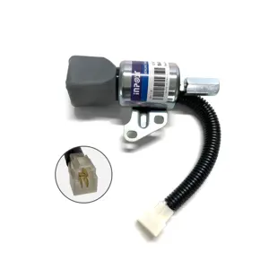 Válvula Solenoide de parada de combustible, 12V, 1756ES-12SUC5B1S5 para Kubota D722 D902 Z482, SA-5176-12 de motor diésel