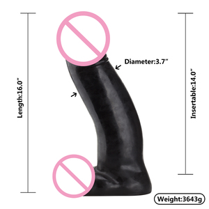 Vendita calda giocattolo del sesso para mujer <span class=keywords><strong>16</strong></span> pollici realistico enorme nero <span class=keywords><strong>dildo</strong></span> - Product Image 6