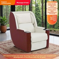 Capsule spatiale de première classe, home cinéma, chambre à oxygène, massage électrique multifonctionnel, zéro gravité, salon, structure en métal et bois