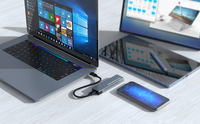 Aluminium Dual Protocol Gen 2 Usb 3.1 M.2 Ssd Externe Harde Schijf Adapter Nvme En Sata Ngff Compatibel M.2 Hdd Behuizing