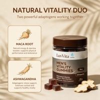 Gummies Vitalité Homme LuvVita avec Maca & Ashwagandha – Soutien Naturel Énergie & Endurance, Soulagement du Stress, Complément Herbal