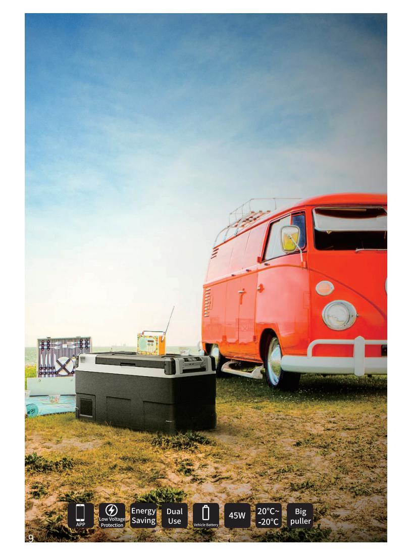 Portable Refrigerator DC 12V 55L Car Freezer For Caravan