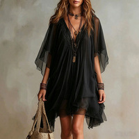 Nouvelle Collection Été : Ensemble Deux Pièces en Chiffon Style Européen (Haut et Jupe) – Robe de Plage Ample pour Femme