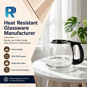 Jarra de Vidrio para Café, Decantador Transparente con Escala de Volumen, Directo de Fábrica, OEM ODM para <span class=keywords><strong>Cafetera</strong></span> Doméstica, Cocina, Pedidos al por Mayor - Product Image 2