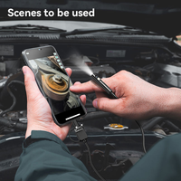 Boroscopio de Tuberías con Enfoque Automático, Impermeable, Video HD, 3 en 1, Mini USB, Endoscopio Industrial Portátil, Cámara de Inspección Automotriz