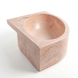 Bañeras Ovaladas Modernas de Lujo Hechas a Medida, Exclusivas Rosa Aurora/Portogallo, Bañeras Independientes para Hidromasaje, para Hoteles, Villas, Casas - Product Image 2