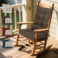 Coussin de chaise Adirondack matelassé 2 pièces de qualité supérieure Patio extérieur Siège et coussin arrière Coussins et coussins lombaires