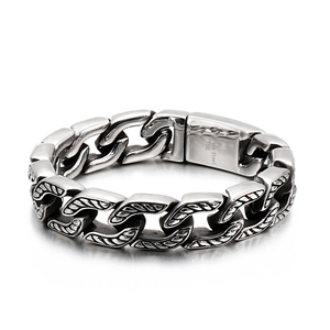 Pulsera de Cadena de Acero Inoxidable Estilo Steampunk KALEN, Pulsera de Calavera para Hombre - Product Image 4