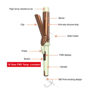 Factory Hot Sale 2 In 1 Rotating Styler Wave Hair Curler for hair style curing