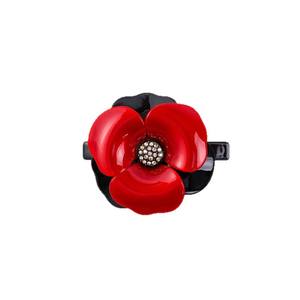 Barrette à cheveux en acétate de camélia bleu et jaune style <span class=keywords><strong>Alexandre</strong></span> français, pince à ressort, pour femme, au tempérament délicat - Product Image 5