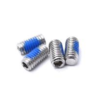 Vis à tête hexagonale M5*10 avec empreinte Nylok, acier inoxydable 304, filetage bleu, vis de blocage, vis à tête hexagonale OEM&ODM