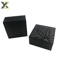 Gobelets à café biodégradables personnalisés avec logo UV, tasses pliables, boîtes cadeaux en carton noir mat avec laminage magnétique mat