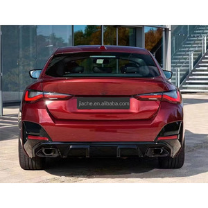 Parachoques trasero para coche BMW, kit de parachoques trasero de ABS con garganta trasera y soporte para serie 4 G26 425i <span class=keywords><strong>430i</strong></span> <span class=keywords><strong>M</strong></span> <span class=keywords><strong>Sport</strong></span> Sedan <span class=keywords><strong>2021</strong></span> + negro brillante - Product Image 6