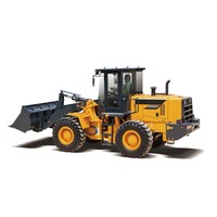 HL635L 122HP Front End Loader 1.7m³ Bucket 6000kg Full Turn Tipping Load untuk Penanganan Material