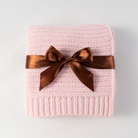 Super doux Offre Spéciale prix de gros couverture pour bébé 100% coton couleur unie couverture tricotée pour nouveau-né