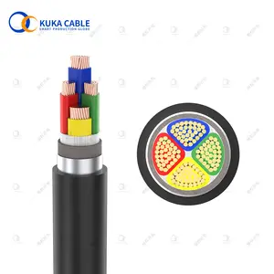 Kabel Lapis Baja 4 Inti Kabel Daya Bawah Tanah CU/XLPE/STA/PVC Xlpe 3/4/5 Inti CE PVC Tegangan Rendah Harga 0.6/1kv 33kv