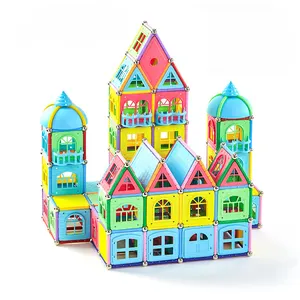 Tensoger Mainan Edukasi Anak-anak, Blok Bangunan Magnetik 3D Diy Blok Magnetik Mainan Cerdas 668