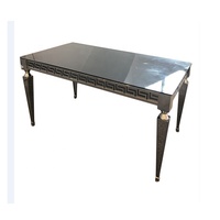Vente en gros d'usine de salles de banquet de luxe de haute qualité, table de mariage en verre miroir à vendre