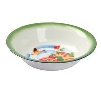 Günstiger Preis Metall Vintage Emaille Gewöhnliche Becken Esstisch Dekorative mehrfarbige Emaille Finishing Storage Bowl Set